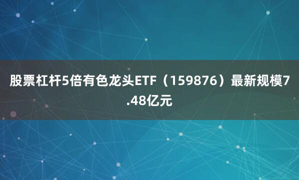 股票杠杆5倍有色龙头ETF(159876)最新规模7.48亿元